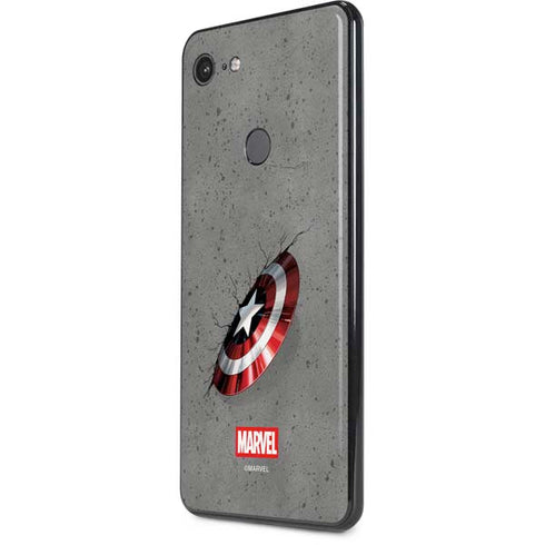 Marvel Captain America Shield Break Google Pixel 3 XL Skin